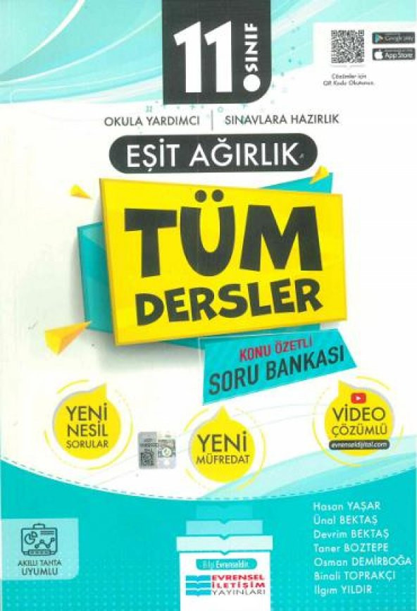 11.Sınıf Eşit Ağırlık Tüm Dersler Konu Özetli Soru Bankası Evrensel İletişim Yayınları ürün görseli 1
