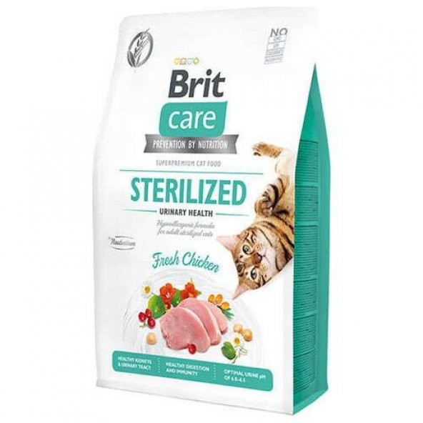 Brit Care Urinary Tahilsiz Tavuklu Kisirlastirilmis Kedi Mamasi 2 kg ürün görseli 1