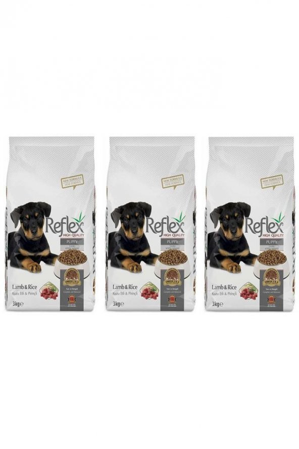Reflex Kuzu Etli  ve Pirinçli Yavru Köpek Maması 3 Kg 3 Adet ürün görseli 1