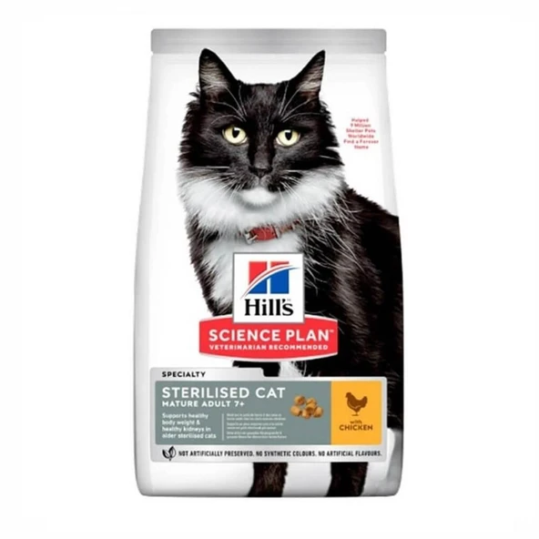Hills Sterilised Mature Kısırlaştırılmış Yaşlı Kedi Maması 1,5 kg ürün görseli 1