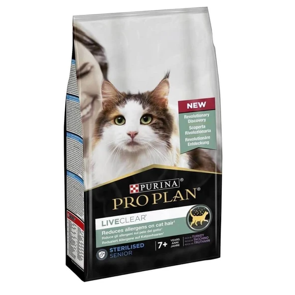 ProPlan +7 Hindili Alerji Az.Kısır.Yaşlı Kedi Maması 1,4kg ürün görseli 1