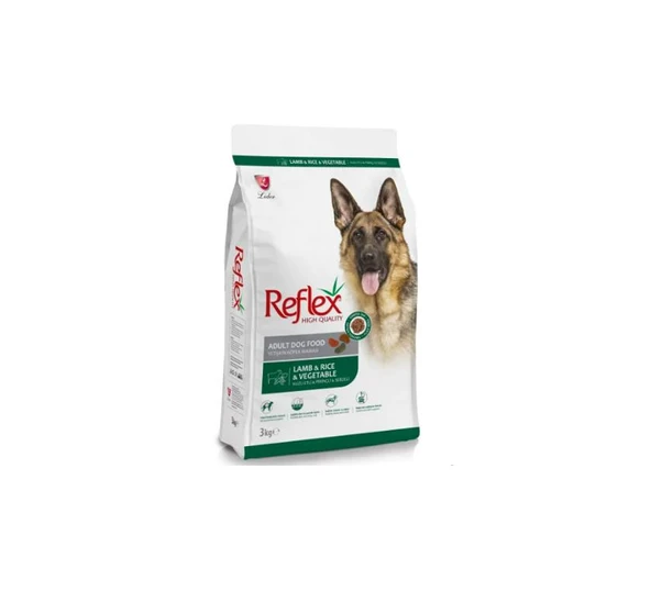 Reflex Kuzu, Pirinçli ve Sebzeli Yüksek Kaliteli Köpek Maması 3 Kg ürün görseli 1