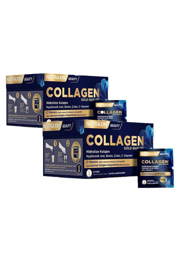 Nutraxin Hydrolyzed Collagen Saşe 30 x 11 gr x 2 Adet ürün görseli 1