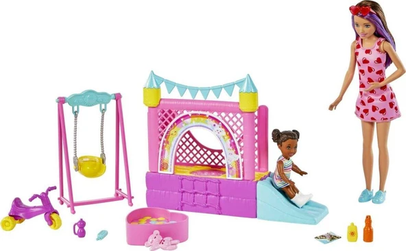 Barbie Bebek Bakıcısı Skipper Set HHB67 Bebek Bakıcısı Skipper, Bebek Figürü, Salıncak ve Aksesuarlarıyla, 3 Yaş ve Üzeri ürün görseli 1