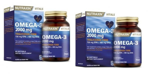 Nutraxin Omega 3 2000 mg 60 Tablet x 2 adet ürün görseli 1