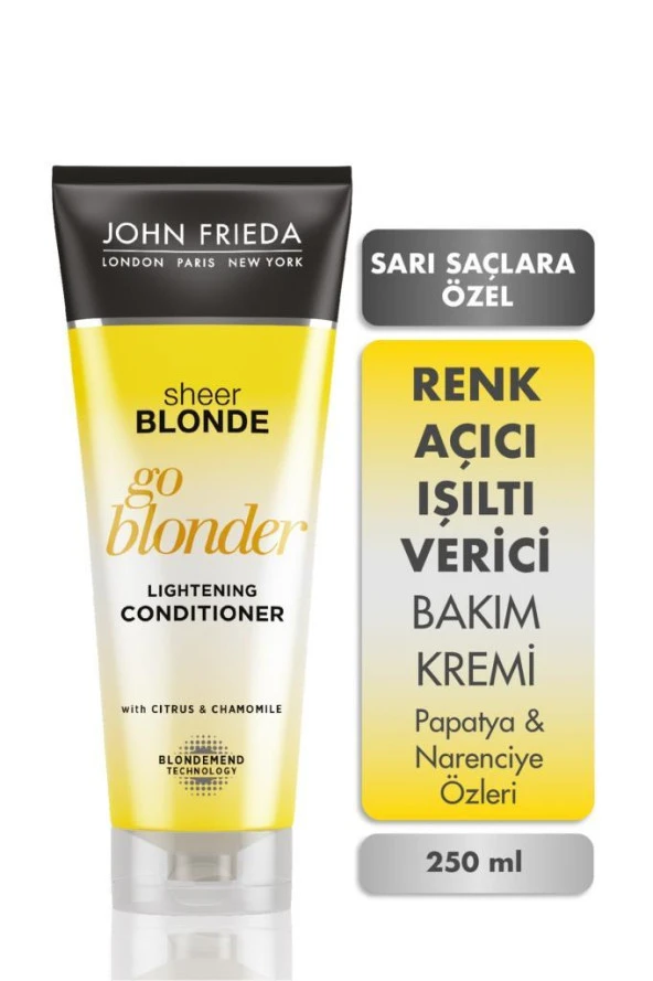 John Frieda Sarı Saçlara Özel Saç Kremi 250 ml ürün görseli 1