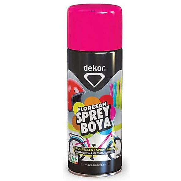 Dekor Akrilik Efektli Sprey Boya Florosan Koyu Kırmızı 400 ML ürün görseli 1
