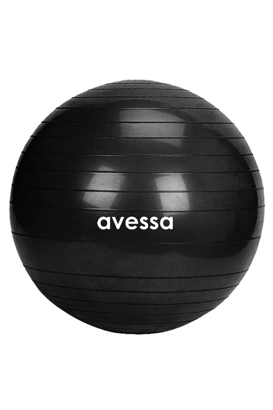 Avessa 55 Cm Pilates Topu Poşet Ambalaj BPT-55 Siyah ürün görseli 1