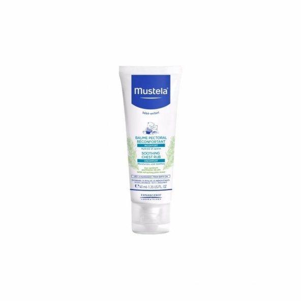 Mustela Soothing Chest Rub 40 ml - Rahatlatıcı Göğüs Balsamı ürün görseli 1