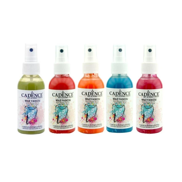 CADENCE SPREY KUMAŞ BOYASI 100ML 5Lİ SET ürün görseli 1