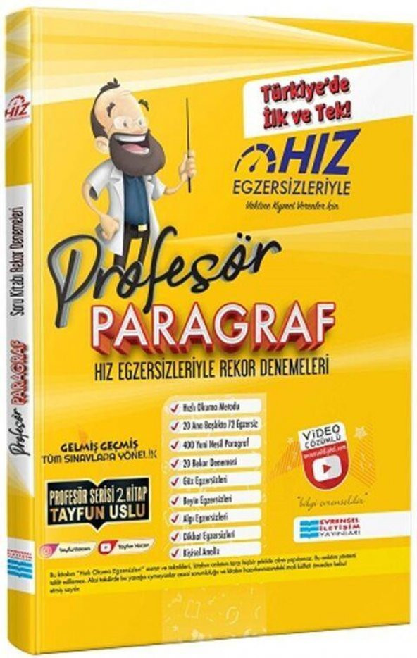 Profesör Paragraf Hız Egzersizleriyle Rekor Denemeler Evrensel İletişim Yayınları ürün görseli 1