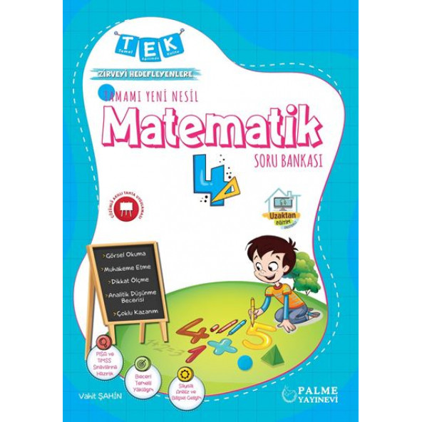 Palme 4. Sınıf Tek İlkokul Matematik Yeni Nesil Soru Kitabı ürün görseli 1