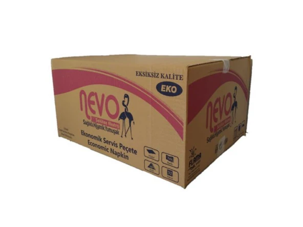 Nevo Napkin Kare Servis Peçete / Tek Kat / 32 x 100 Adet / Koli ürün görseli 1