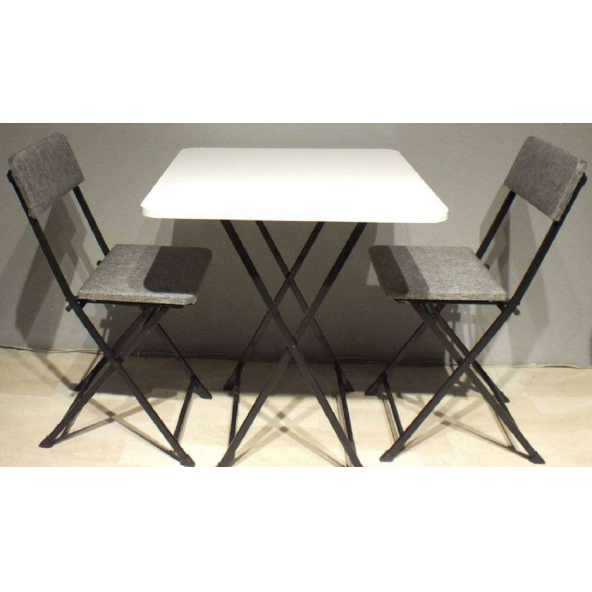 Tubix Masa Sandalye Katlanır Bistro Takımı 60cm Kare ürün görseli 1