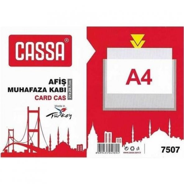 CASSA TABELA POSETI AFIS MUHAFAZA A4 (7507) ürün görseli 1