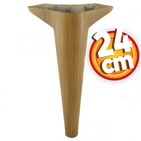 Lüks Mobilya Kanepe Sehpa TV Ünitesi Koltuk Ayağı 24 cm Açık Kahverengi Desenli Baza Ayak ürün görseli 1