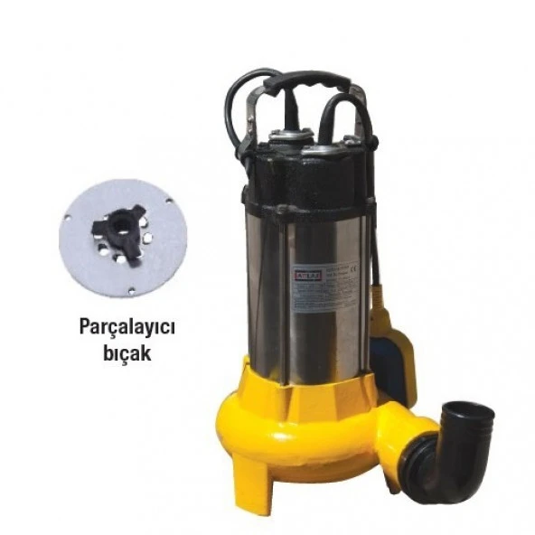 Attlas V2000D-F Döküm Gövdeli 3,5 Hp Atık Su Pompası ürün görseli 1