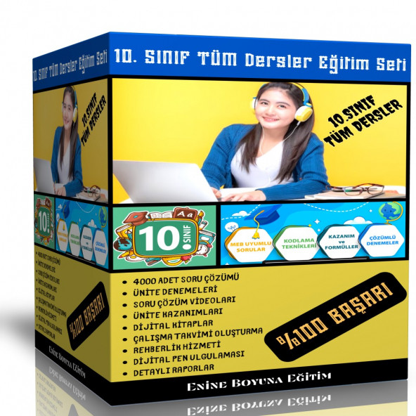 10. Sınıf Tüm Dersler Dijital Eğitim Seti ürün görseli 1