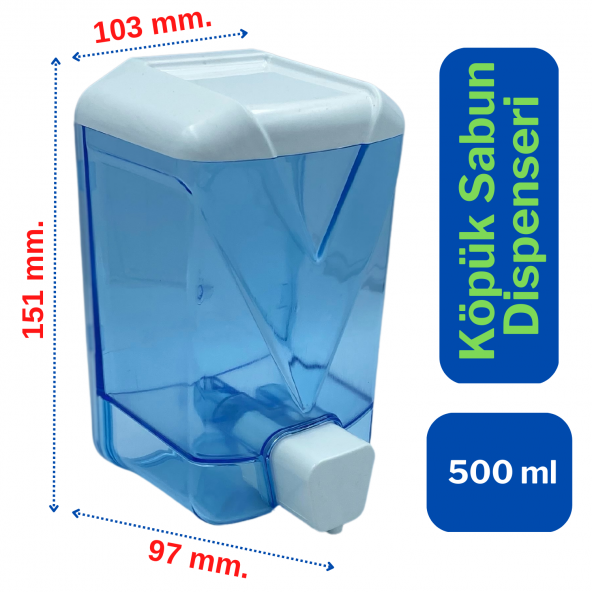 Wespa Plastik Şeffaf Köpük Sabun Dispenseri 500 ml. x 20 Adet ürün görseli 1