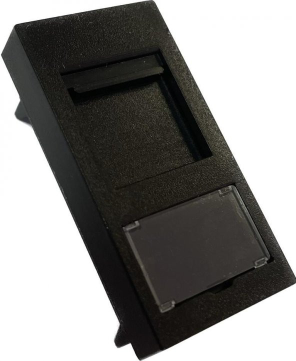 Ne-ad 45x22,5 Tekli Data Faceplate Kapak Siyah ürün görseli 1