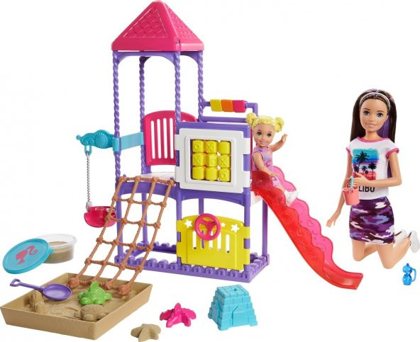 Barbie Bebek Bakıcısı Skipper ve Oyun Parkındaki Bebekleri Seti ürün görseli 1