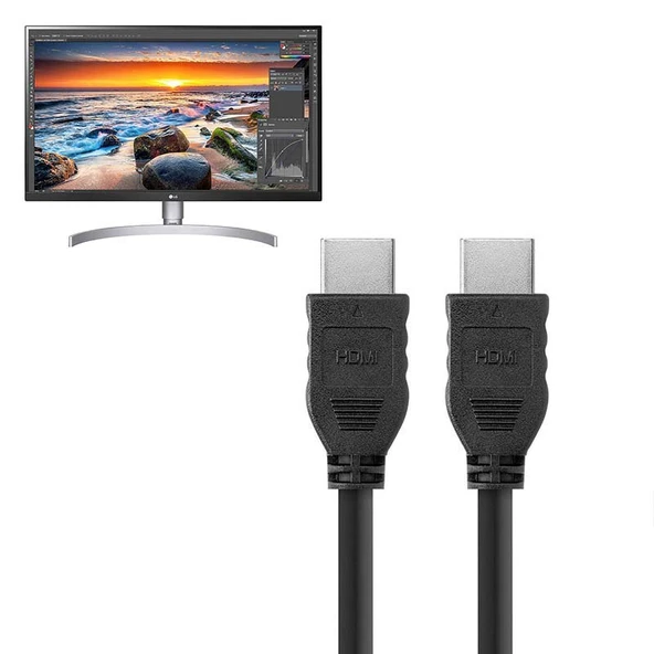 Hdmi Kablo 1.5mt 4K Full HD Premium Yüksek Hızlı LG Monitör Görüntü Kablosu ürün görseli 1