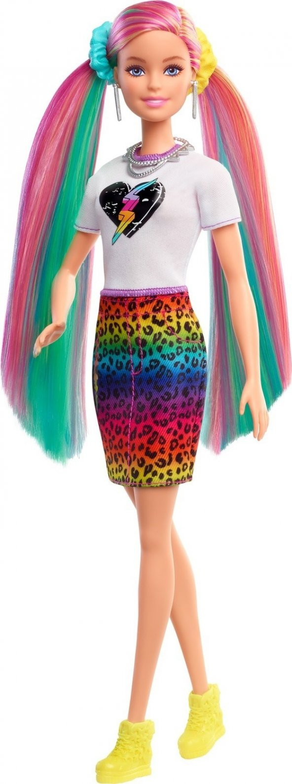 Barbie Leopar Desenli Saçlar Bebeği - Resim 6