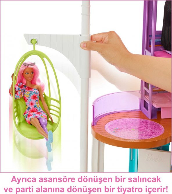 Barbie Tatil Evi Oyun Seti HCD50 - Resim 4
