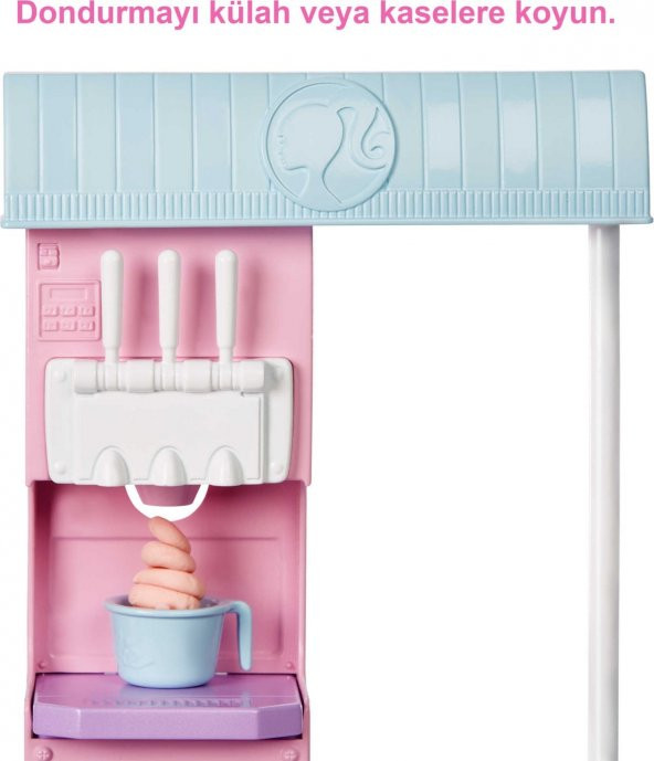 Barbie Dondurma Dükkanı Oyun Seti HCN46 ürün görseli 1