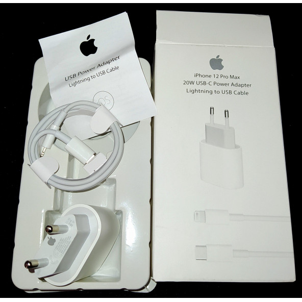 Iphone 11 12 13 / Pro / Promax 20W Hızlı Şarj Aleti Set Data kablo ve başlık ürün görseli 1