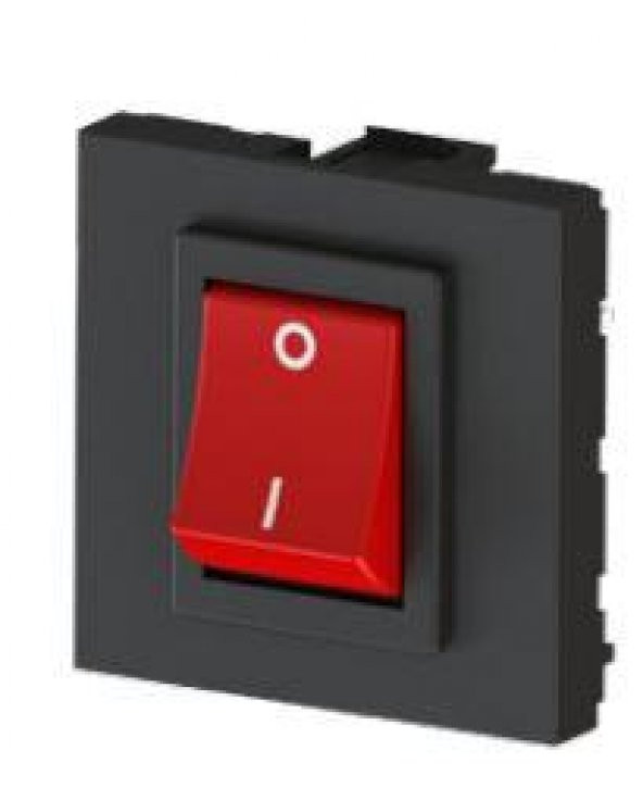 Ne-ad 45x45 Işıklı Anahtar Siyah ürün görseli 1