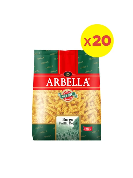 Arbella Burgu Makarna 500 gr x 20 Adet ürün görseli 1