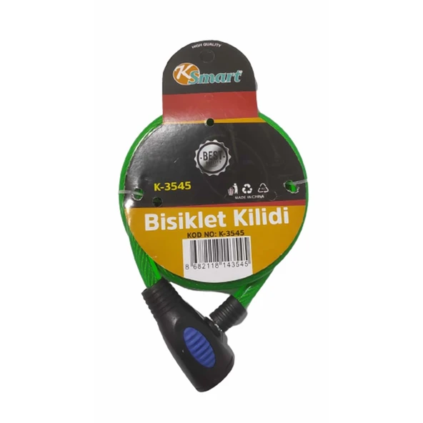 KSMART BİSİKLET KİLİDİ ANAHTARLI K-3545 ürün görseli 1