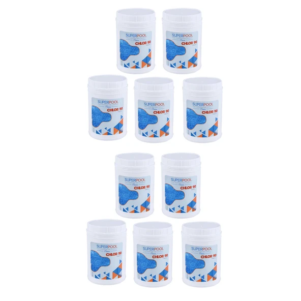 SPP Superpool Superchlor 90 TB %90 Premium Tablet Klor 1 KG 50 Adet Havuz Kimyasalı ürün görseli 1