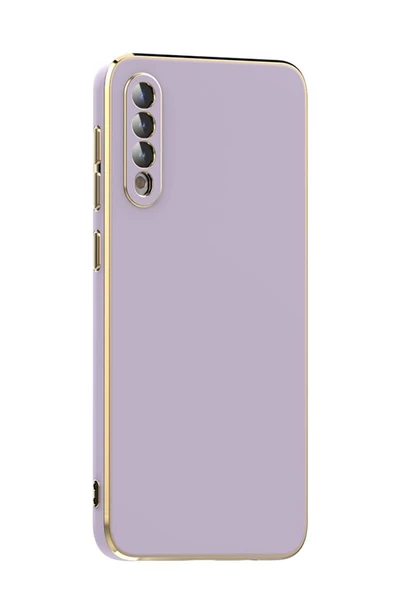 Galaxy A50 Kılıf Kamera Korumalı Altın Kenar Tasarım Silikon ürün görseli 1