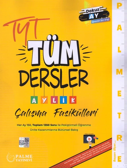 PALME TYT TÜM DERSLER AYLIK ÇALIŞMA FASİKÜLLERİ ürün görseli 1