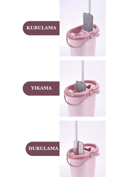 PTTAVM: Flora 3 Bölmeli Trio Tablet Mop Temizlik Seti ve 2 Adet
