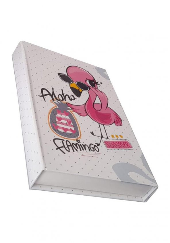 Hatıra Defteri Kilitli Kız Modeli Günlük Defteri Flamingo Hediye Kutulu 100 Yaprak Çizgili 1 Adet ürün görseli 1