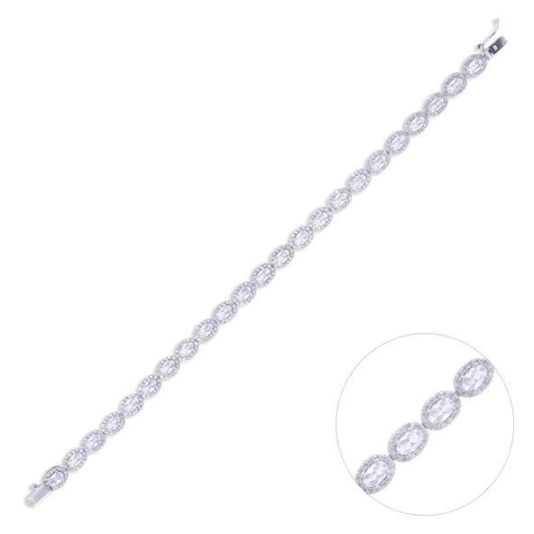 Nusnus Kadın Taşlı Gümüş Bileklik ZRK 2160 10.8 GR ürün görseli 1