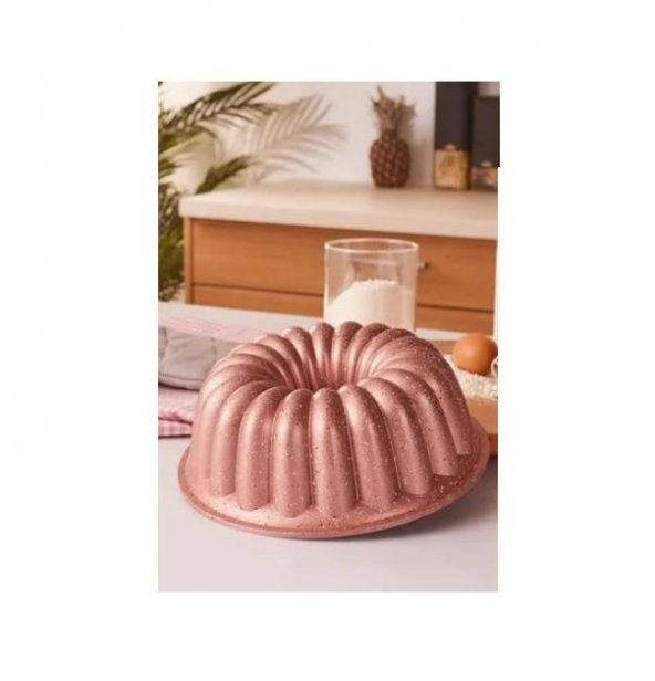 Eda Papatya 26 cm Döküm Granit Kek Kalıbı Rose ürün görseli 1