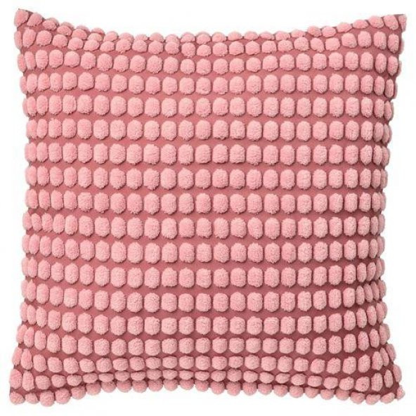 Kırlent Kılıfı Açık Pembe Renk MeridyenDukkan 50x50 Puantiye Temalı Ev Tekstili ürün görseli 1