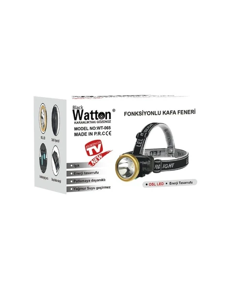 Watton WT-065 OSL Led Şarjlı Baret Lambası - Resim 4
