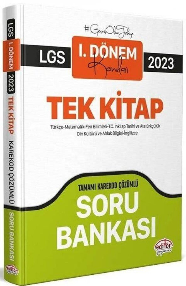 2023 8. Sınıf LGS Tüm Dersler 1. Dönem Tek Kitap Soru Bankası ürün görseli 1