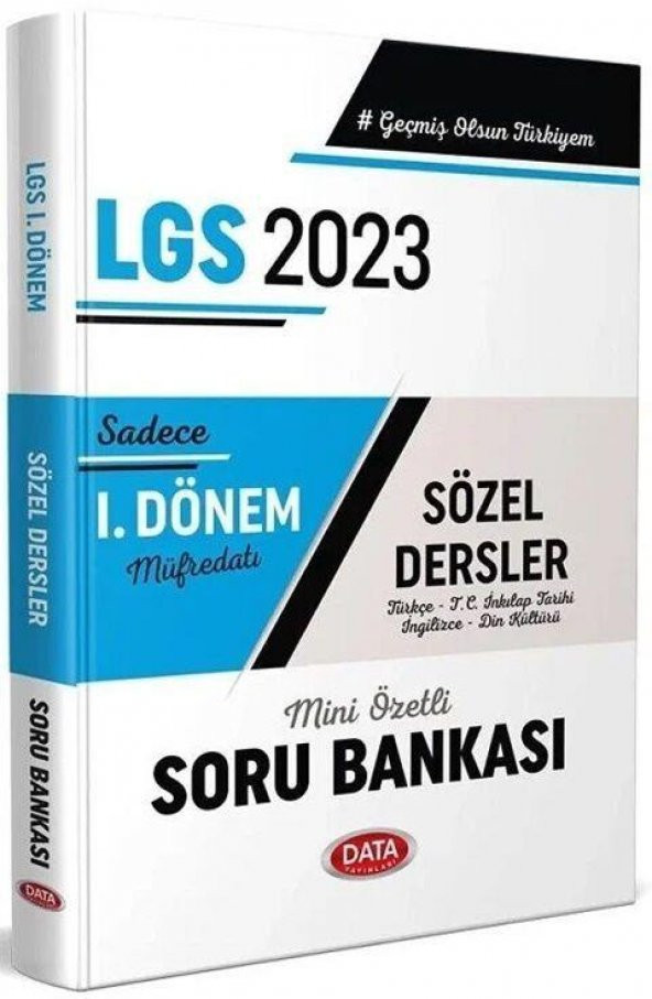2023 8. Sınıf LGS Sözel Dersler 1. Dönem Soru Bankası Data Yayınları ürün görseli 1