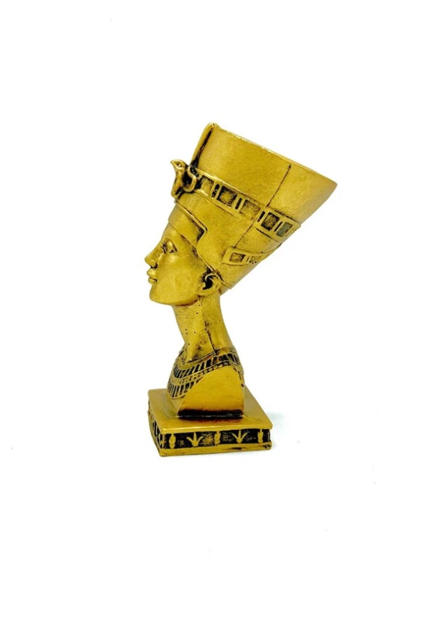 Dekoratif Antik Mısır Nefertiti Polyester Biblo 15cm - Resim 5