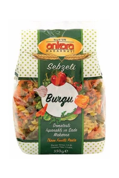 Nuhun Ankara Ankara Makarna Sebzeli Burgu Makarna 350 Gr X 4 ADET ürün görseli 1