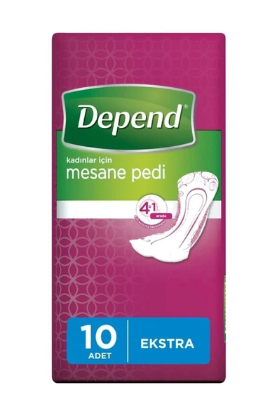 Depend MESANE PEDİ KADIN EKSTRA 10 LU 12 PAKET ürün görseli 1