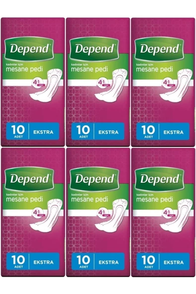 Depend MESANE PEDİ KADIN EKSTRA 10 LU 6 PAKET - Resim 2