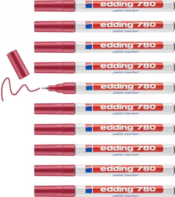 EDDING DEKORASYON MARKORU KIRMIZI 10 LU (780) - Resim 2