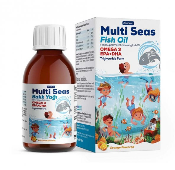 Miraderm Multi Seas Omega 3 Oil Portakal Aromalı 150 Ml ürün görseli 1